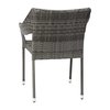 Flash Furniture Gray PE Rattan Wicker Patio Dining Chair TT-TT02-GY-GG